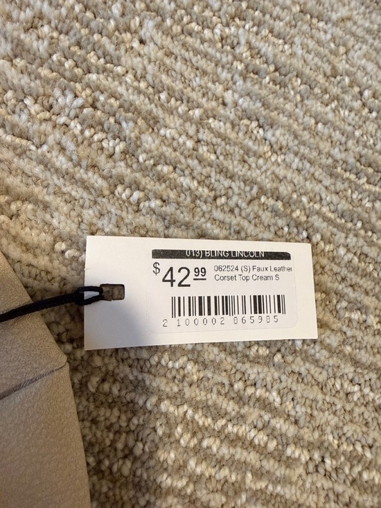 Beige Embroidered Corset Crop Top - Unbranded - Picture 5 of 5